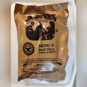 MRE Sopakco Menu 6 Beef Tacos